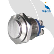Saipwell 16mm Metall 12V Drucktastenschalter Kleine Drucktastenschalter CE-zertifiziert Elektrische Drucktastenschalter
